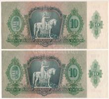 1936. 10P (2x) sorszámkövetők "B 652 064336 - B 652 064337" T:XF
Adamo P9