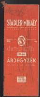 cca 1930 Stadler Mihály 22. sz. árjegyzék sodrony- és lakatosárukról. 28p. Képes termékbemutató füzet, firkákkal. + Ulrich B.J. reklám nyomtatványok