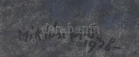 Miklósi-Mutschenbacher Ödön (1881-1942): Esti fények, 1938. Pasztell, papír, jelzett. Üvegezett, dek...