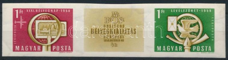 1958 Bélyegnap (31.) vágott 3-as csík (5.000)