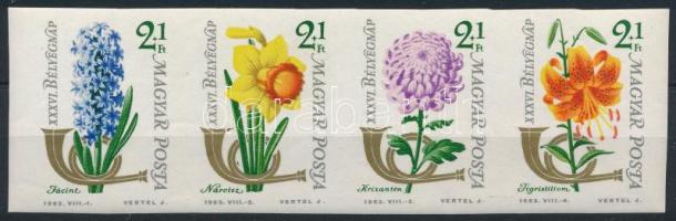 1963 Bélyegnap (36.) - Virág (II.) vágott 4-es csík