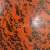 Tófej mázas kerámia váza. Kézzel festett, jelzett, hibátlan 27 cm