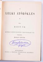 Ribot, T. H.: A lelki átöröklés. Fordította: Holló István. Bp., 1896, MTA, XVI+474+2 p. Kiadói egészvászon-kötésben, jó állapotban.