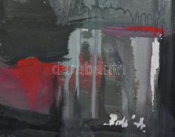 Balló Andrea: (-): Falu. Olaj, vászon Jelzett. Hátoldalán címkén feliratozott. 50x70 cm