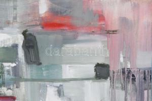 Balló Andrea: (-): Falu. Olaj, vászon Jelzett. Hátoldalán címkén feliratozott. 50x70 cm