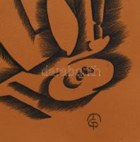 Molnár C. Pál jelzéssel: Merengő. Ceruza, papír. Lapszéli elszíneződéssel. 50x32,5 cm