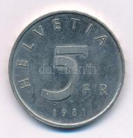 Svájc 1981. 5Fr Cu-Ni "500. évfordulója a Stansi Egyezménynek" T:AU Switzerland 1981. 5 Francs Cu-Ni "500th Anniversary - Stans Convention of 1481" C:AU Krause KM#60