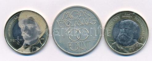 1985. 100Ft Cu-Ni "Kulturális Fórum" + 2023. 200Ft "Petőfi" + 2024. 200Ft "Batthyány" T:UNC,AU