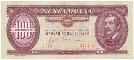 1984. 100Ft "B 006 397404" fordított hátlapi alapnyomattal T: XF Adamo F35
