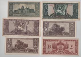 1945. 10.000.000P + 1.000.000MP + 10.000.000MP + 100.000.000MP + 100.000BP + 1.000.000BP T:F