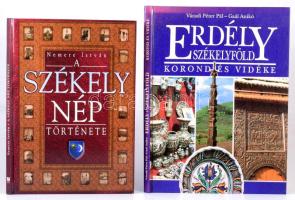 Nemere István: Székely nép története. Anno Kiadó, MMVI. Illusztrált kiadói kemény kötésben +    Váradi Péter Pál, Gaál Anikó: Erdély - Székelyföld. Korond és vidéke. Bp., 1994, KÖZDOK. Rendkívül gazdag képanyaggal illusztrálva. Kiadói kartonált papírkötés.
