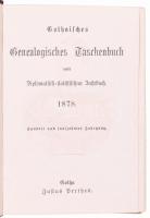 Gothaisches Genealogisches Taschenbuch der freiherrlichen Häuser 1878. Gotha, 1878, Justus Perthes. ...