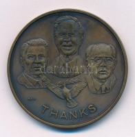 DN "IRON CURTAIN 1949-1989, BERLIN WALL 1961-1989 - DANKE / THANKS" bronz emlékérem (42,5m...
