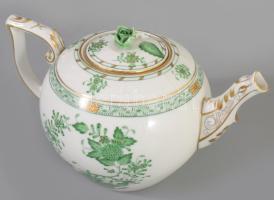 Herendi indai kosár mintás porcelán teás készlet. Kézzel festett, jelzett, hibátlan