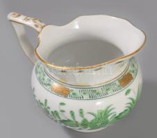 Herendi indai kosár mintás porcelán teás készlet. Kézzel festett, jelzett, hibátlan