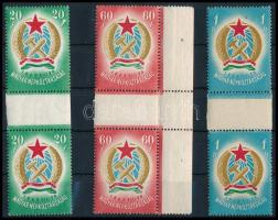 1949 Alkotmány (I.) sor ívközéprészes függőleges párokban