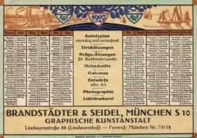 Brandstädter & Seidel Graphische Kunstanstalt, naptár, Brandstädter & Seidel Graphische Kunstanstalt, calendar