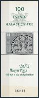 2002 Halasi csipke feketenyomat blokk, A Magyar Posta ajándéka (18.000) (alul megsárgulást, saroktörés / yellowish paper, folded corner)