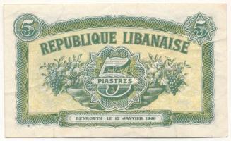 Libanon 1948. 5p "A.325910" T:F szép papír
Lebanon 1948. 5 Piastres "A.325910" ...