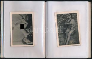 24 db vegyes erotikus, pornó fotó, változó méretben és állapotban, Fotex albumban