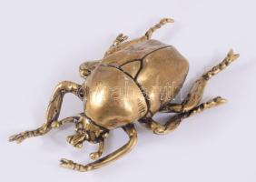 Nagy méretű részletgazdag réz bogár figura 13 cm