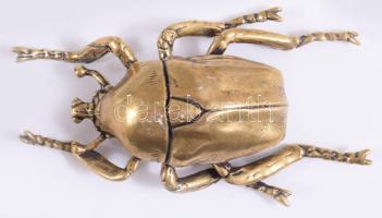 Nagy méretű részletgazdag réz bogár figura 13 cm