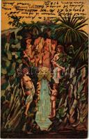 1910 Budapest V. Maison Frida bordélyház reklám képeslapja, Magyar utca 29. Pollák Gyula kiadása, litho (EB)