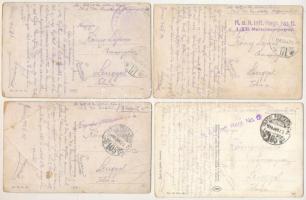 2 db RÉGI fotós képeslap: katona és felesége + idős férfi / 2 pre-1945 photo postcards: soldier and ...