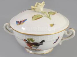 Herendi Rotschild mintás buillon leveses csésze. Kézzel festett, jelzett , hibátlan d: 14 cm