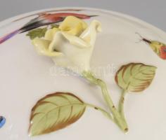 Herendi Rotschild mintás buillon leveses csésze. Kézzel festett, jelzett , hibátlan d: 14 cm