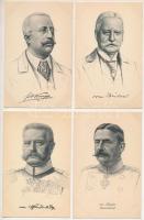 39 db RÉGI megíratlan Stengel motívum képeslap: porosz tábornokok és politikusok / 39 pre-1945 unused Stengel &amp; Co. motive postcards: Prussian generals and politicians