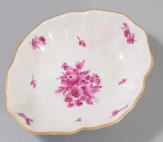 Herendi virág mintás tálka Kézzel festett, jelzett , hibátlan 12x15 cm