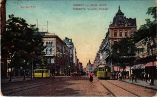 1912 Budapest V. Kossuth Lajos utca, villamos (Rb)