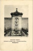 Budapest VIII. Horváth Mihály történetíró püspök sírja a Kerepesi temetőben (Fiumei úti sírkert). Farkas Sándor múzeuma kiadása Szentesen (EK)
