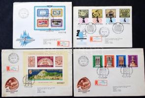 66 db FDC a 70-es évek első feléből Kubába küldve, nagyrészt ajánlottak, több díjkiegészített