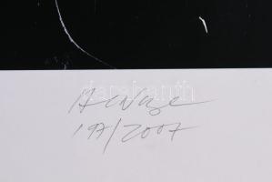 Hencze Tamás (1938-2018): Geometria és gesztus, '97/2007. Szitanyomat, papír, jelzett. Hencze T...