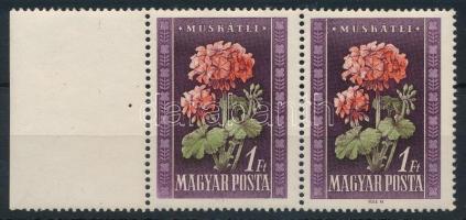 1950 Virág (I.) 1Ft pár nagy ívszéllel, a bal oldali a tervező neve nélkül (7.000+)