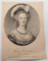 Élisabeth Vigée Le Brun (1755-1842) után Nicolas Henri Jacob (1782-1871) metszése: Marie Antoinette ...