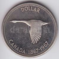 Kanada 1967. 1$ Ag "100 éves a Konföderáció" T:1-