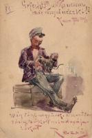 Soldier shoe-cleaning hand-crafted (EK)