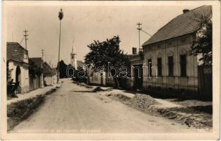 Répcekethely, Mannersdorf an der Rabnitz; Fő utca, templom / main street, church