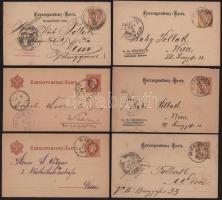 1880-1890 10 db megírt díjjegyes levelezőlap