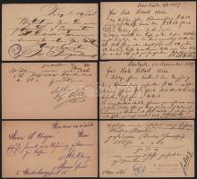 1880-1890 10 db megírt díjjegyes levelezőlap