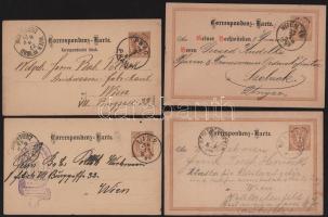 1880-1890 10 db megírt díjjegyes levelezőlap