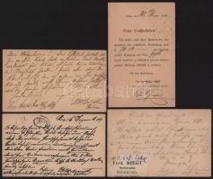 1880-1890 10 db megírt díjjegyes levelezőlap