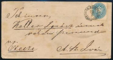 ~1863 10kr levélen "TÖRÖK SZ.MIKLÓS" - "PESTH" (kalapácsbélyegző, átmenő bélyegzés) - "CZECZE" - A. Sz. Iván