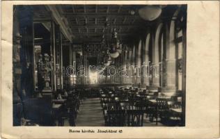 1926 Budapest VIII. Baross kávéház, belső. József körút 45. Foto Mészöly kiadása (szakadás / tear)