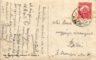 1926 Budapest VIII. Baross kávéház, belső. József körút 45. Foto Mészöly kiadása (szakadás / tear)