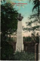1912 Balatonkenese, Kossuth Lajos szobor. Rosenthal Dávid kiadása (kis szakadások / small tears)
