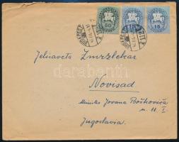 1946 (8. díjszabás) Levél Jugoszláviába Lovasfutár 2 x 15 ezer + 50 ezer P bérmentesítéssel